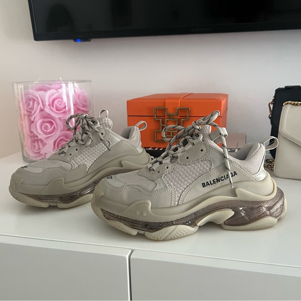 Womens BALENCIAGA Triple S Clear Sole Sneakers